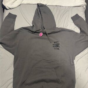 Anti Social Club Charcoal Hoodie